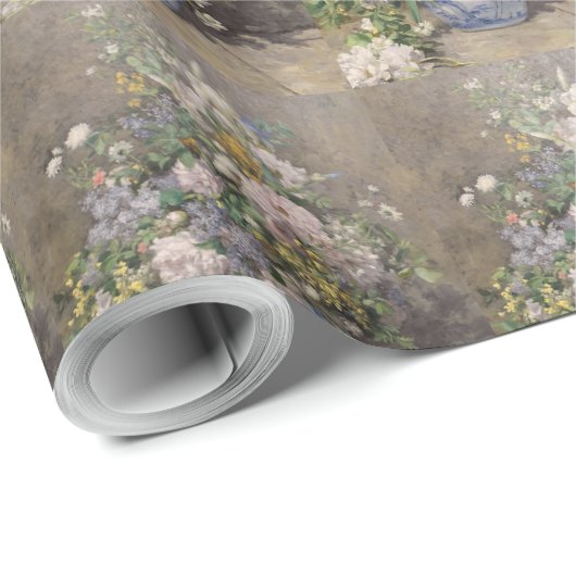 ヴィンテージピエールオーギュストルノアール春ブーケ ラッピングペーパー (ロールコーナー)