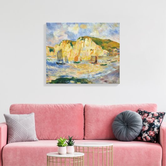 ヴィンテージピエールオーギュストルノアール海と崖 キャンバスプリント (インサイチュ (リビング))