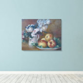 ヴィンテージピエールオーギュストルノアール花とリンゴ キャンバスプリント (インサイチュ (ウッドフロア))