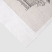 ヴィンテージピカデリー・ロンドン建築デクページ 薄葉紙 (詳細)