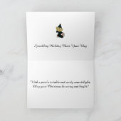 ヴィンテージピクシー小妖精や小人クリスマスホリデー応援レトロ カード (内部)