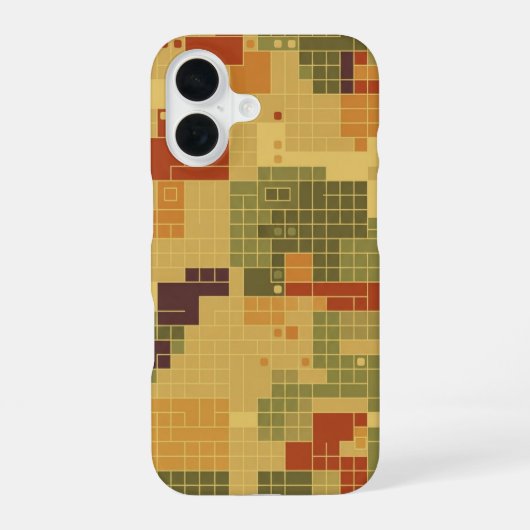 ヴィンテージピクセルグリッド iPhone 16ケース (裏面)