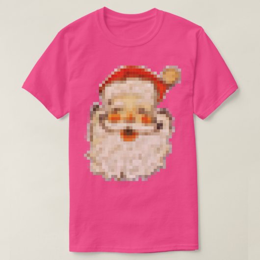 ヴィンテージピクセルサンタ Tシャツ (デザイン正面)