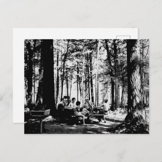 ヴィンテージピクニックアットゴルジ秋,上部半島 ポストカード (正面/裏面)