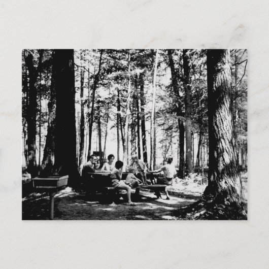 ヴィンテージピクニックアットゴルジ秋，上部半島 ポストカード (正面)