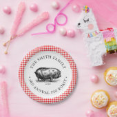 ヴィンテージピクニックスタイル|ピグローストイベント|ファミリ ペーパープレート (パーティー)