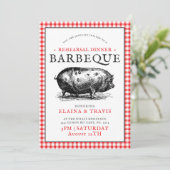 ヴィンテージピクニックスタイル | リハーサルディナー | ロースト 招待状 (スタンド正面)