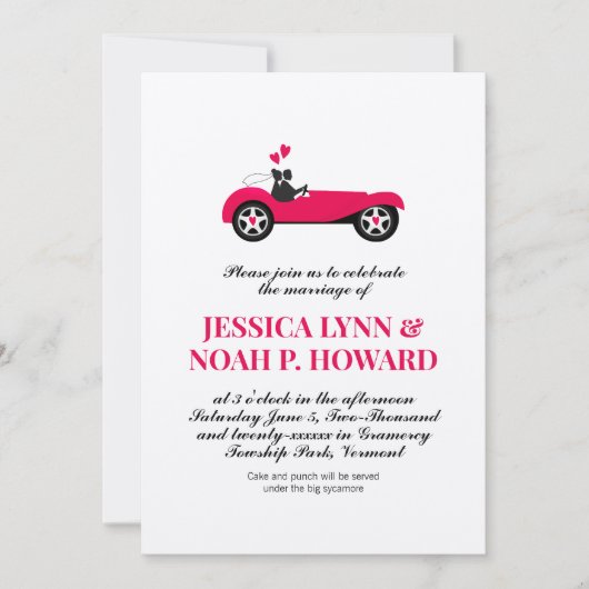 ヴィンテージピクラシックンクカーコテージコア招待状 招待状 (正面)
