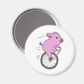 ヴィンテージピグオンモノサイクル |背景色の選択 マグネット (正面/裏面)