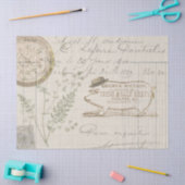 ヴィンテージピグサインファームハウスティッシュペーパー 薄葉紙 (クラフト)