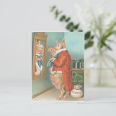 ヴィンテージピグシャムロックセントパトリックのデイカード ポストカード (スタンド正面)