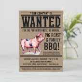ヴィンテージピグローストファミリーBBQ招待状 招待状 (スタンド正面)