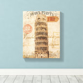 ヴィンテージピサの塔 キャンバスプリント (インサイチュ (ウッドフロア))