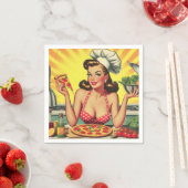 ヴィンテージピザガール スタンダードカクテルナプキン (インサイチュ)