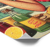 ヴィンテージピザガール ポスター (角)