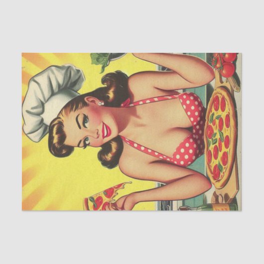 ヴィンテージピザガール 薄葉紙 (正面)