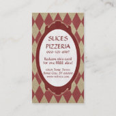 ヴィンテージピザクーポン 割引カード (裏面)