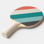 ヴィンテージピスタチオはっきりしたストライプの 卓球ラケット (正面アングル)