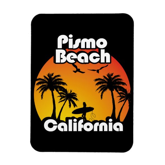 ヴィンテージピスモビーチカリフォルニア マグネット (縦)