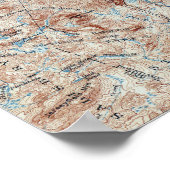 ヴィンテージピセコ湖ニューヨーク地形図 ポスター (角)