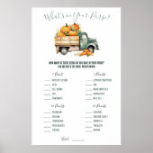 ヴィンテージピックアップトラックあなたの財布の中に何が?ゲーム ポスター (正面)