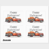 ヴィンテージピックアップトラックパンプキンハーベスト 長方形シール (シート)