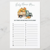 ヴィンテージピックアップトラックベビー名レースシャワーゲーム (正面)