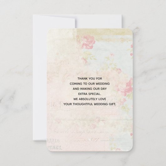 ヴィンテージピックアップトラック素朴の水の色ありがとう サンキューカード (裏面)