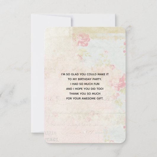 ヴィンテージピックアップトラック素朴の水の色ありがとう サンキューカード (裏面)