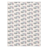 ヴィンテージピックアップトラック素朴の水の色パターン テーブルクロス (正面)