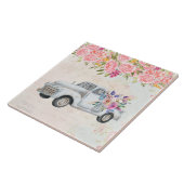 ヴィンテージピックアップトラック素朴の水色 タイル (側面)