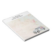 ヴィンテージピックアップトラック素朴の水色 ノートパッド (アングル)