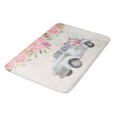 ヴィンテージピックアップトラック素朴の水色 バスマット (アングル)