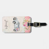 ヴィンテージピックアップトラック素朴の水色 ラゲッジタグ (正面横)