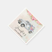 ヴィンテージピックアップトラック素朴水彩誕生日 スタンダードカクテルナプキン (角)