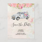 ヴィンテージピックアップトラック素朴誕生日保存日 インビテーションポストカード (正面)