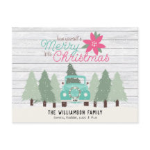 ヴィンテージピックアップトラック&ツリーズファームハウスクリスマス