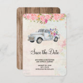 ヴィンテージピックアップト素朴ラックの水結婚色 セーブザデート (正面/裏面)