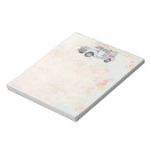 ヴィンテージピックアップト素朴ラック水色 ノートパッド (回転)