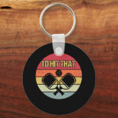 ヴィンテージピックボール選手そのレトロを打った キーホルダー (正面)