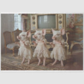 ヴィンテージピッグ踊りウォッチングウィスカーズデコップページ 薄葉紙 (正面)