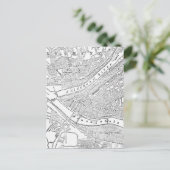 ヴィンテージピッツバーグの地図（1885年） ポストカード (スタンド正面)