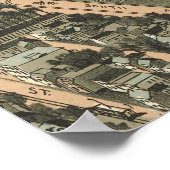 ヴィンテージピッツバーグの絵図（1902年） ポスター (角)