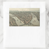 ヴィンテージピッツバーグの絵図（1902年） 長方形シール (バッグ)