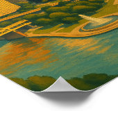 ヴィンテージピッツバーグペンシルバニアスカイライン ポスター (角)