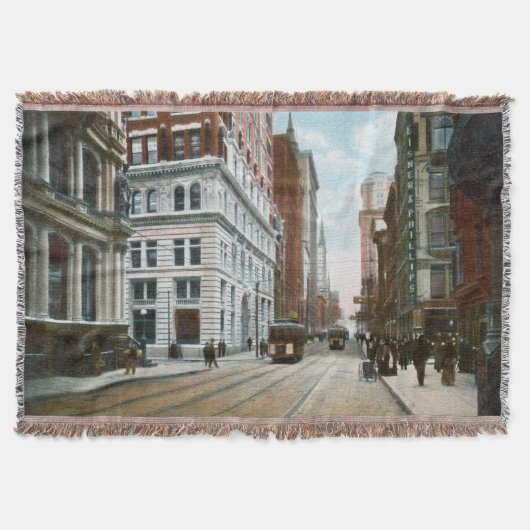 ヴィンテージピッツバーグPAブランケット スローブランケット (正面)