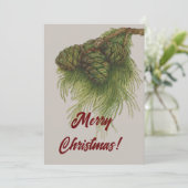 ヴィンテージピネコーンメリークリスマス シーズンカード (スタンド正面)