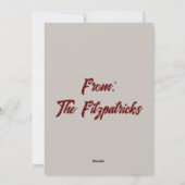 ヴィンテージピネコーンメリークリスマス シーズンカード (裏面)