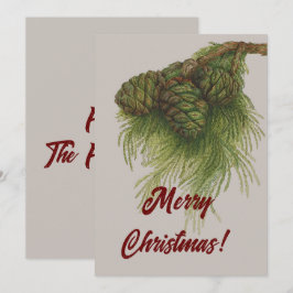 ヴィンテージピネコーンメリークリスマス シーズンカード