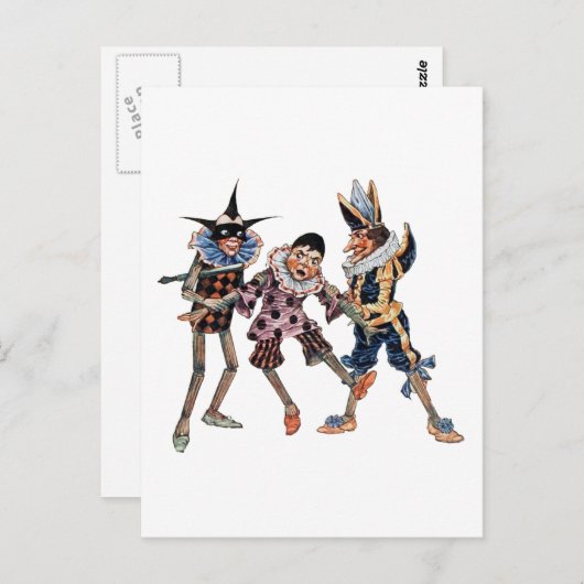 ヴィンテージピノキオイラストレーション ポストカード (正面/裏面)